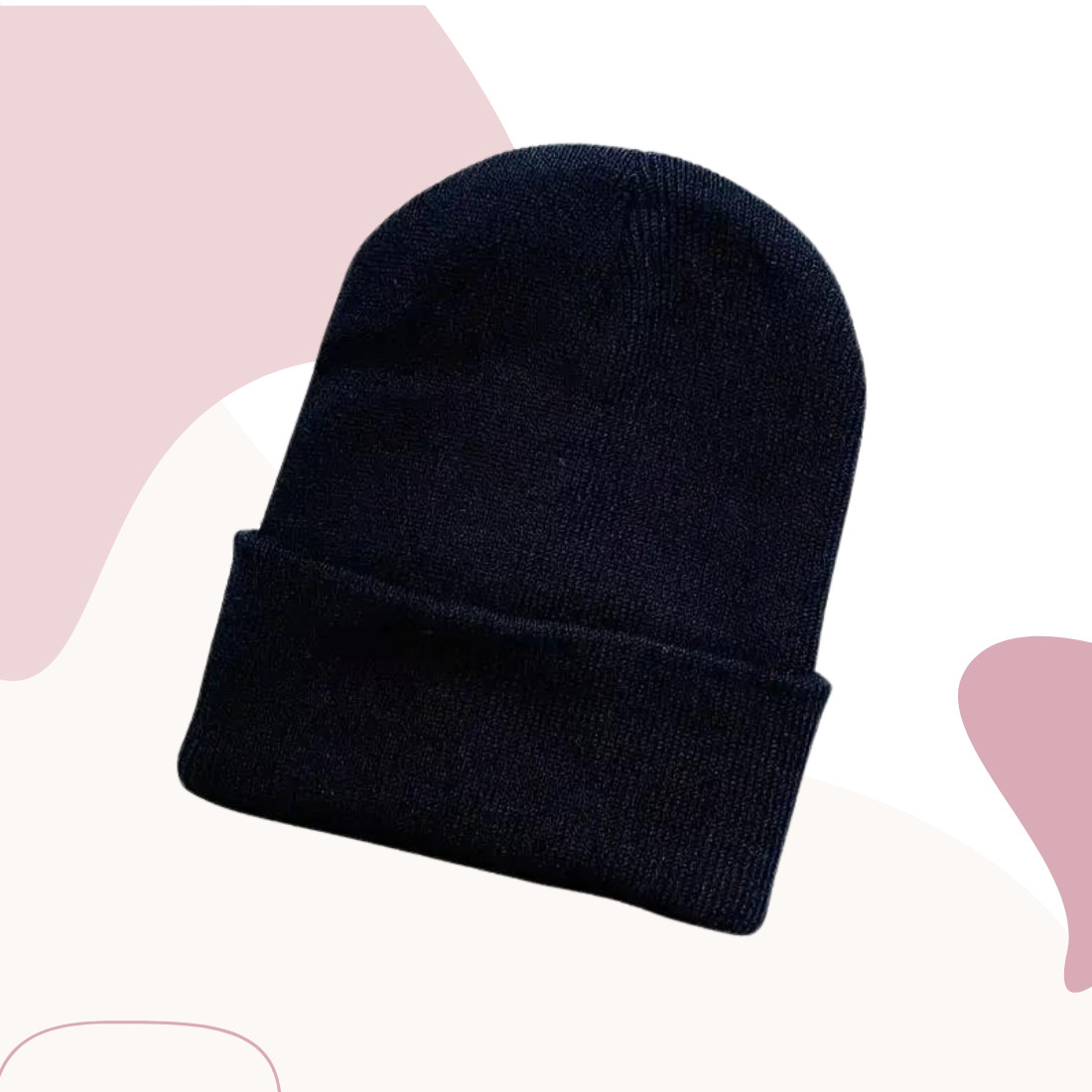 Personalized Kids Beanies with Engraved leatherette Patch