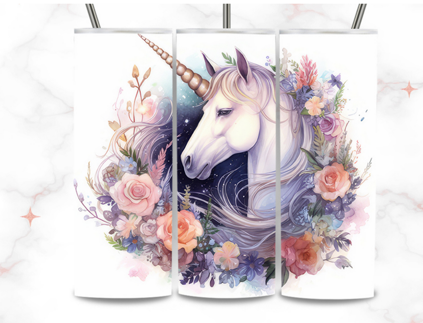 Unicorn head 20 oz Tumbler