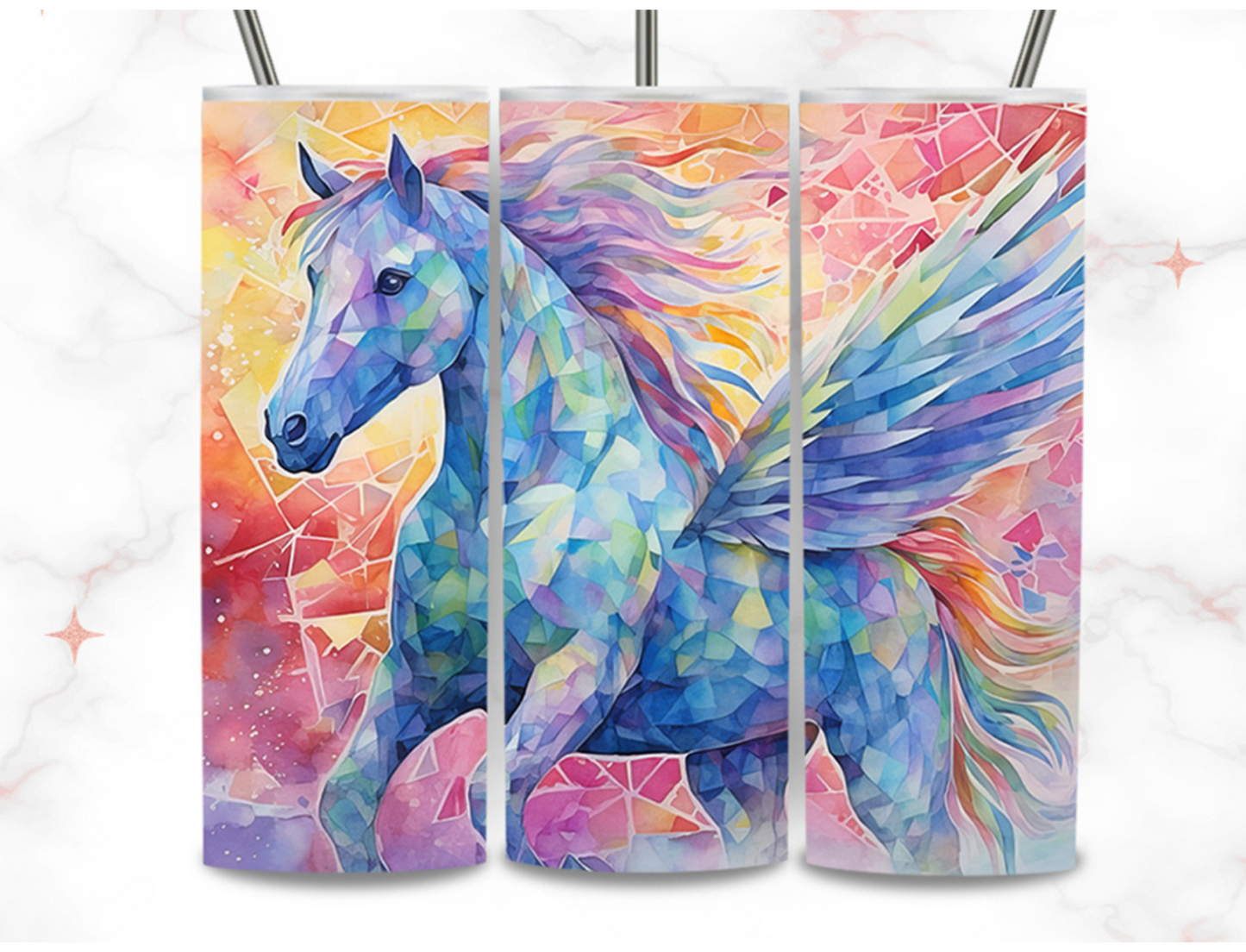 Unicorn stain glass 20 oz Tumbler