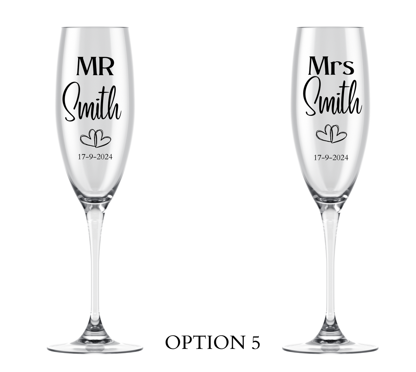 Engraved Champagne Glasses