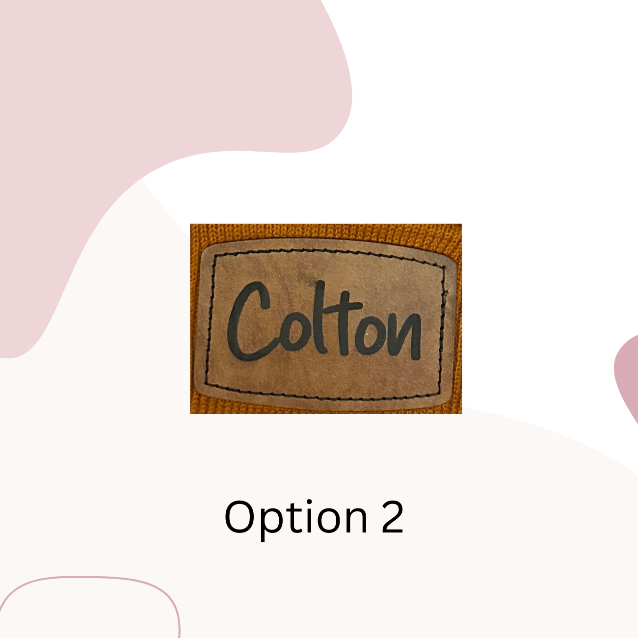 Personalized Kids Beanies with Engraved leatherette Patch