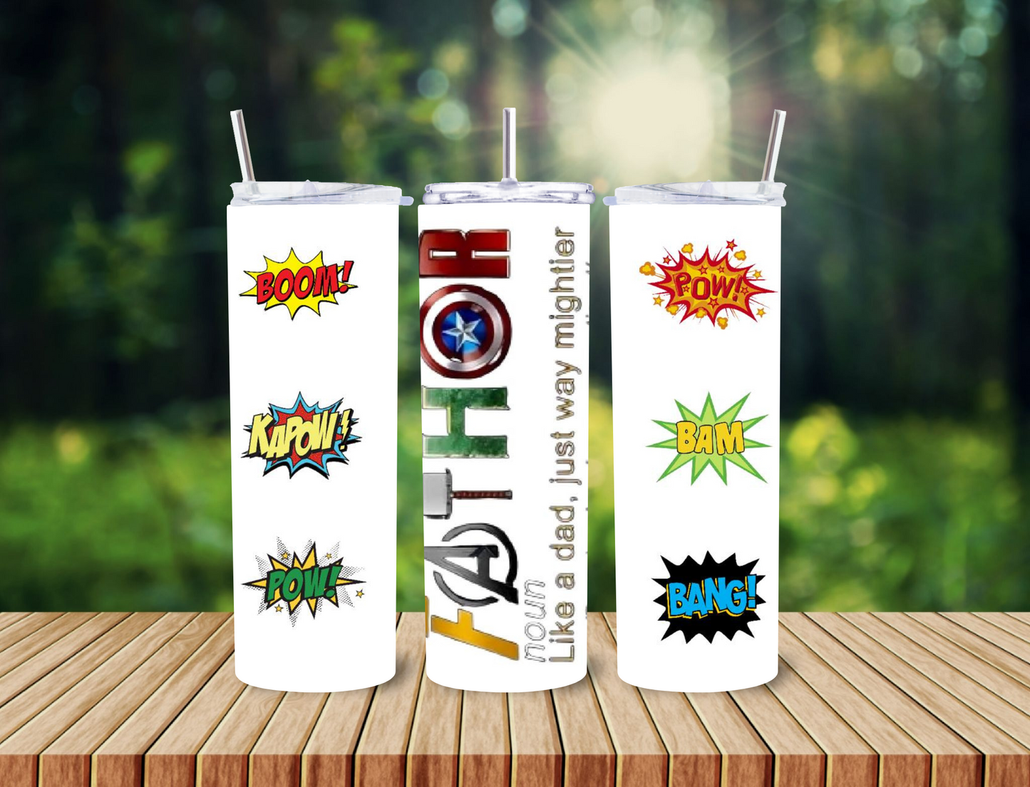 Marvel white Father 20 oz Tumbler