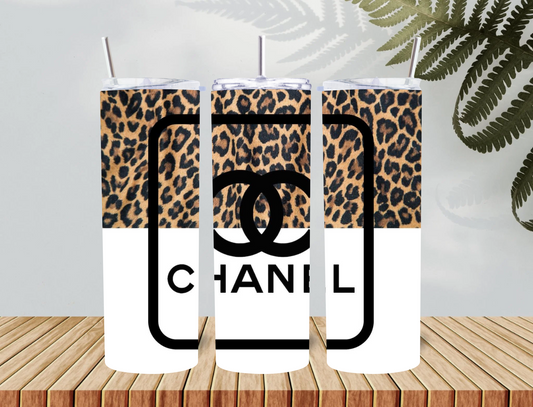 Channel Lepard Print 20 oz Tumbler