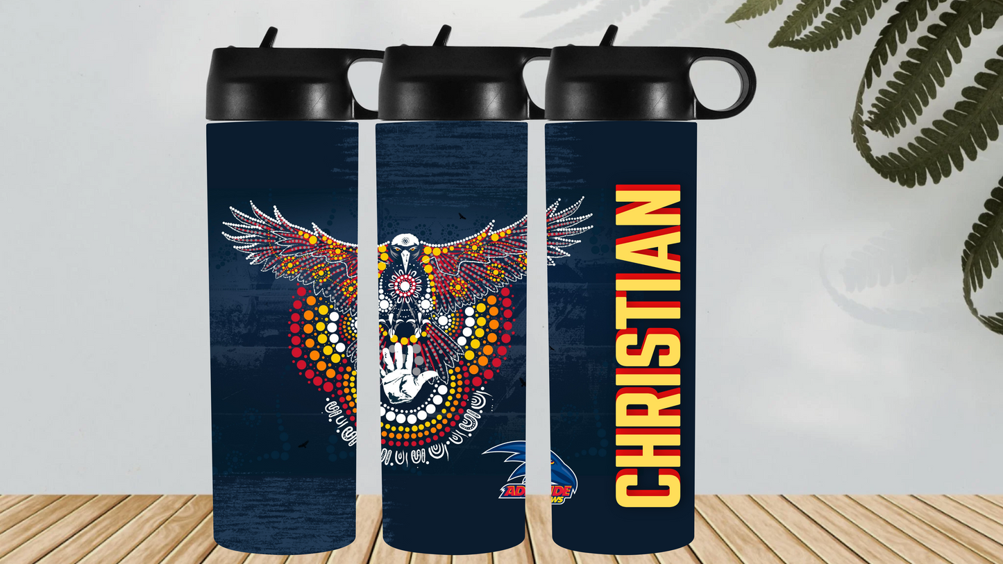🪶 Adelaide Crows Drink Bottle – Personalized AFL Water Bottle