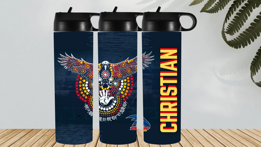 🪶 Adelaide Crows Drink Bottle – Personalized AFL Water Bottle
