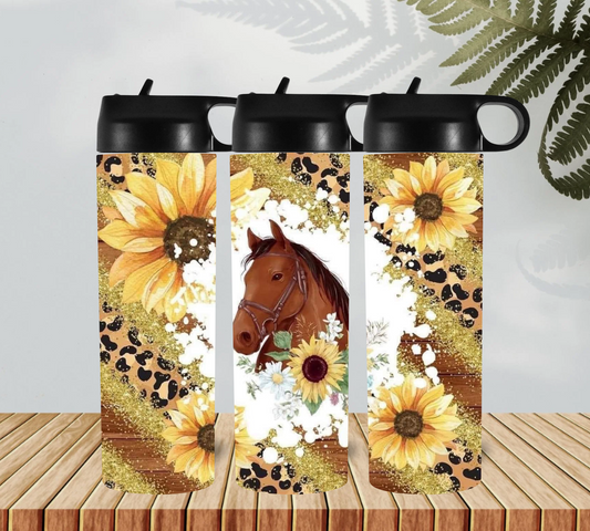 SUNFLOWER  HORSE HYDRO DRINK BOTTLE