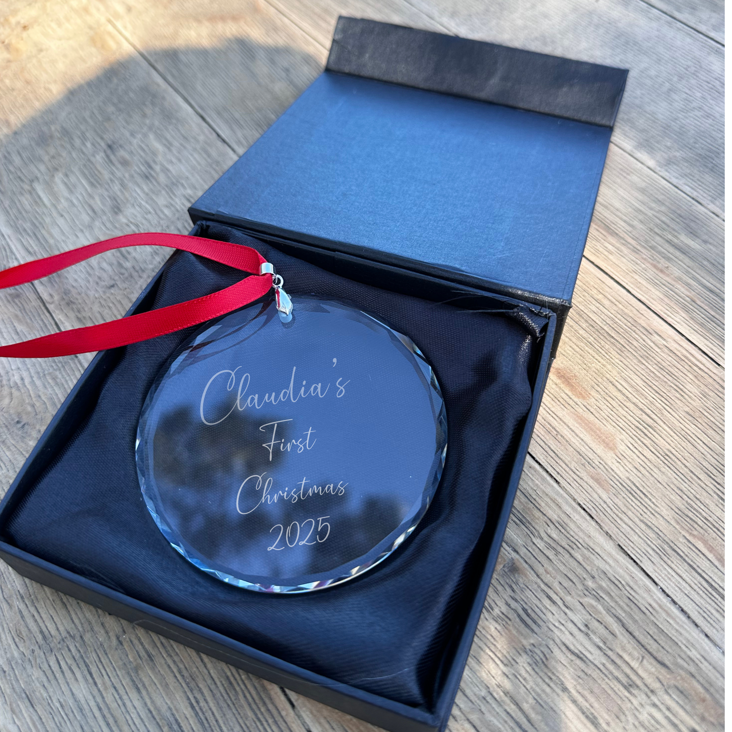 Baby's First Christmas Crystal Ornament – 60mm with Luxury Magnetic Gift Box