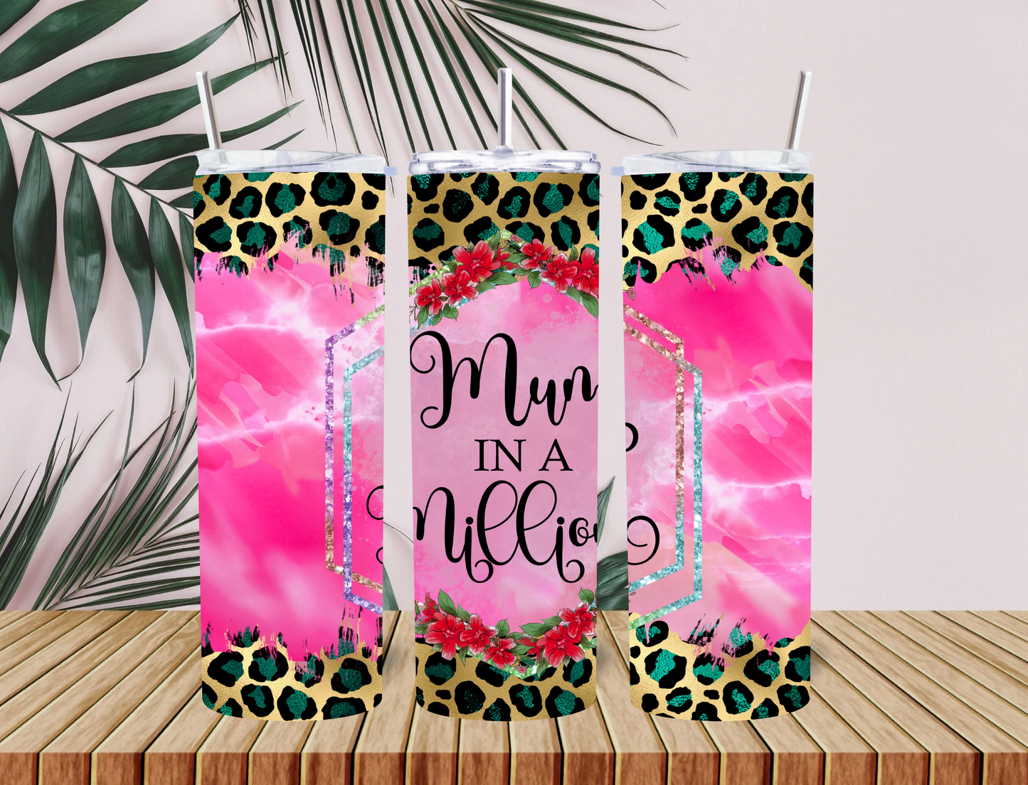 Mum in A Million Lepard Print 20 oz Tumbler