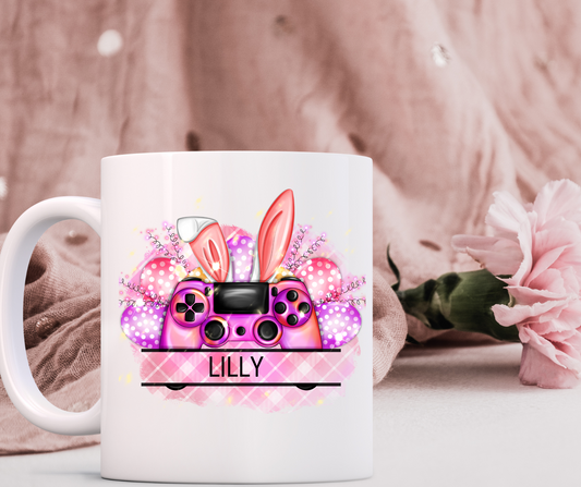 Pink  gamer Easter mugs