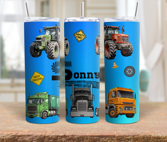 Tractor and Trucks  , Kids Drink Bottle