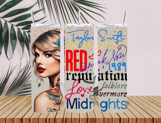 Taylor Swift  songs 20 oz Tumbler