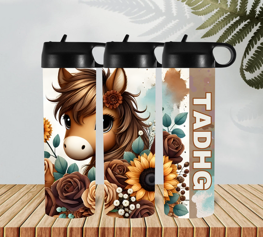 CUTE BROWN PONY HYDRO DRINK BOTTLE