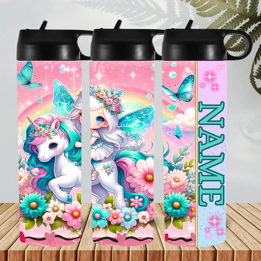 CUTE RAINBOW FAIRY AND UNICORN   HYDRO DRINK BOTTLE