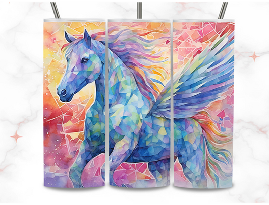 Unicorn stain glass  20 oz Tumbler