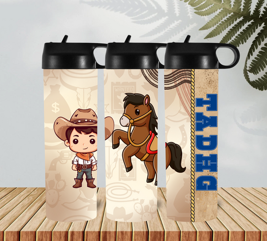 CUTE BOY COWBOY AND HIS HORSE  HYDRO DRINK BOTTLE