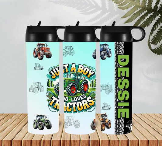 JUST A BOY WHO LOVES TRACTORS HYDRO DRINK BOTTLE