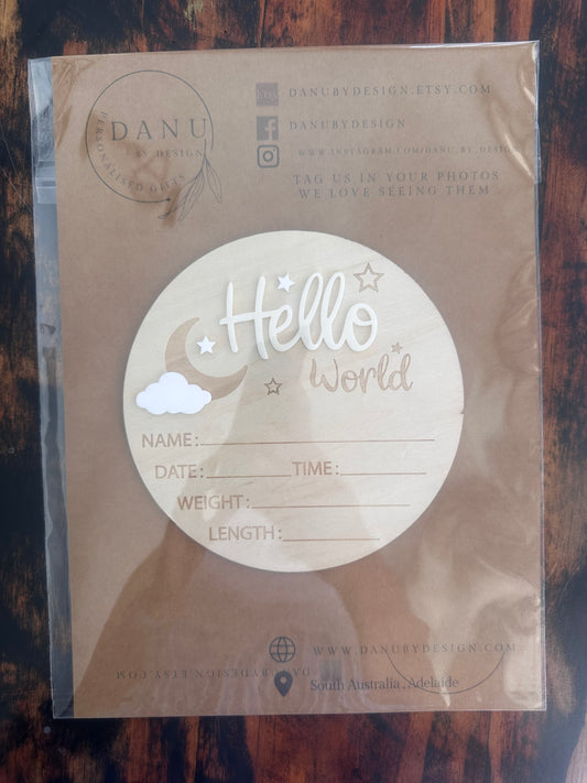 Hello World Moon and Stars