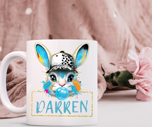Blue  Bubblegum Easter bunny