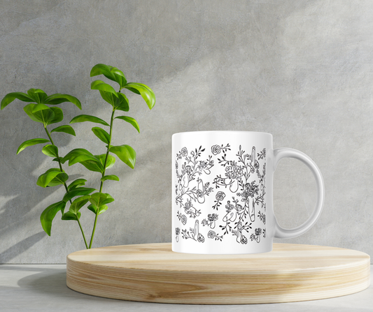 WILLYS AND FLOWERS MUG