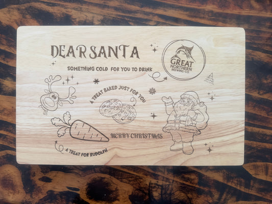 Great northan , Fun Novelty Santa Christmas Eve TREAT Board – With Santa’s Favourite Beer Spot! 🍺