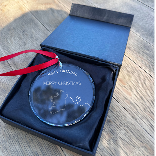 IRELAND Crystal Ornament – 60mm with Luxury Magnetic Gift Box