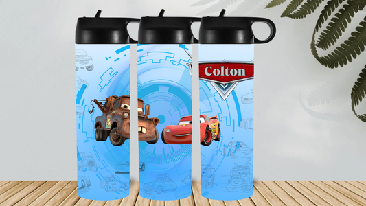 PIXAR CARS   MATHER  AND LIGHTNING MC QUEEN HYDRO DRINK BOTTLE