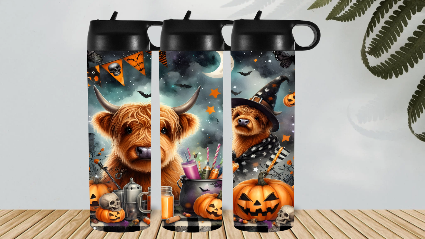 HIGHLAND COW HALLOWEEEN HYDRO DRINK BOTTLE