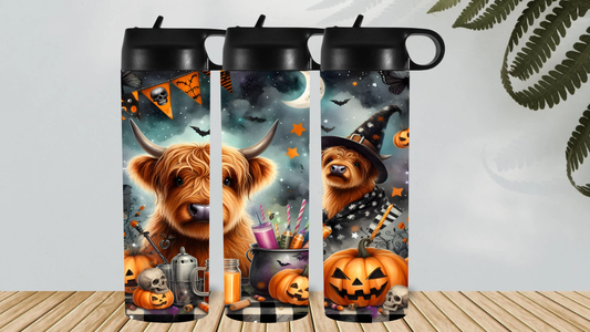 HIGHLAND COW HALLOWEEEN HYDRO DRINK BOTTLE