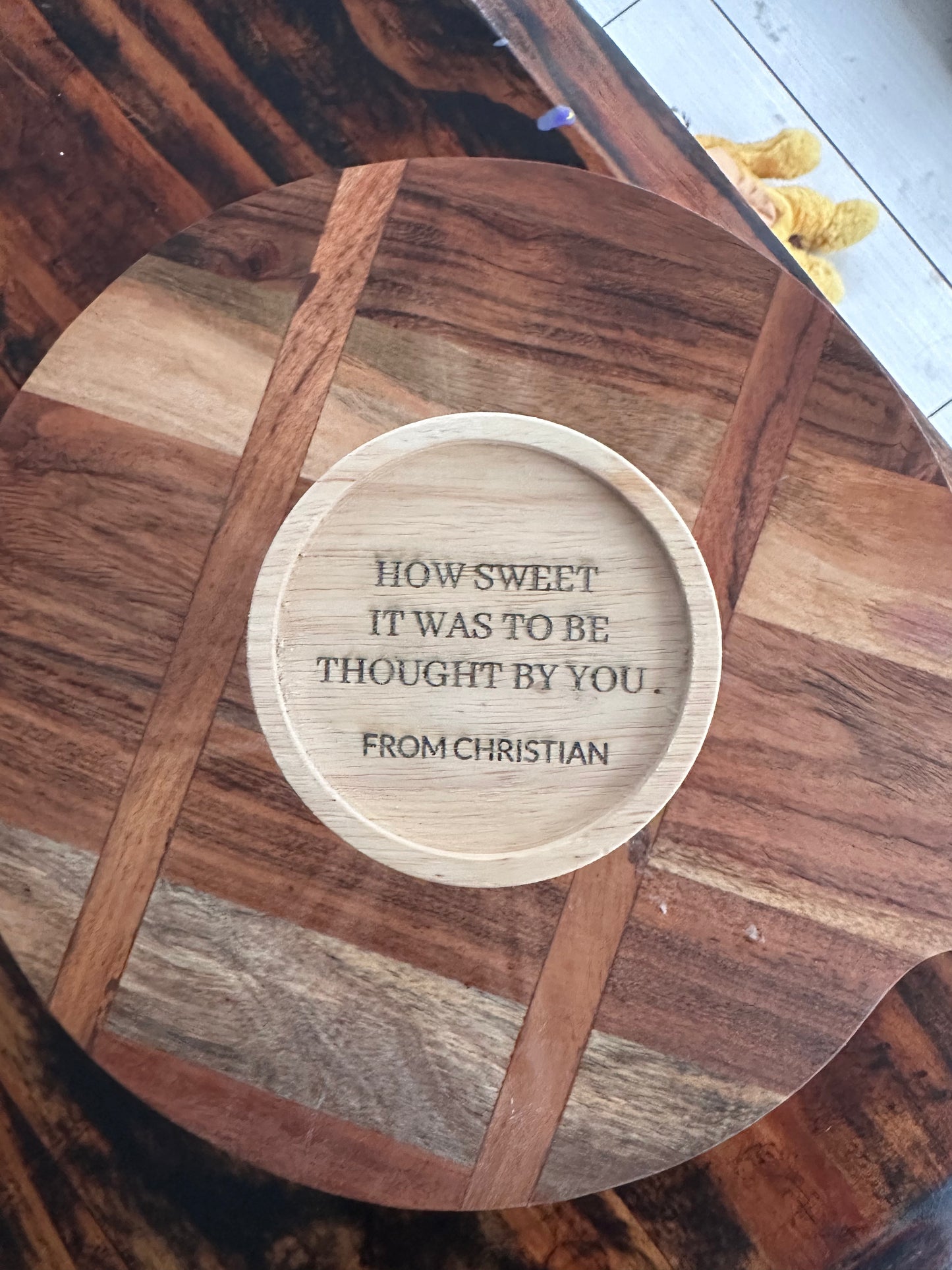 ENGRAVED  WOODEN Teachers SWEETS JAR 330 ML