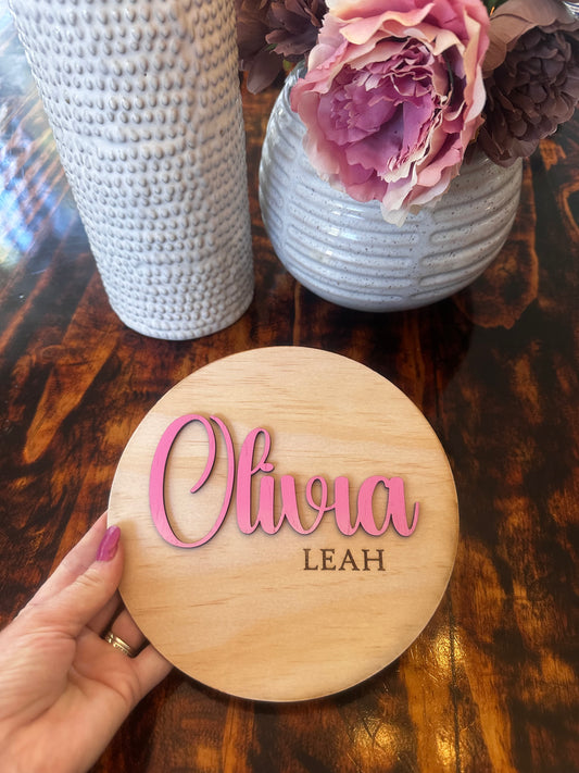 Baby’s name Plaque