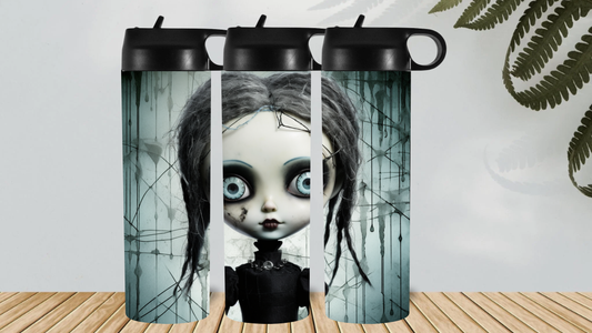 DOLLS HEAD SCARY HALLOWEEN HYDRO DRINK BOTTLE