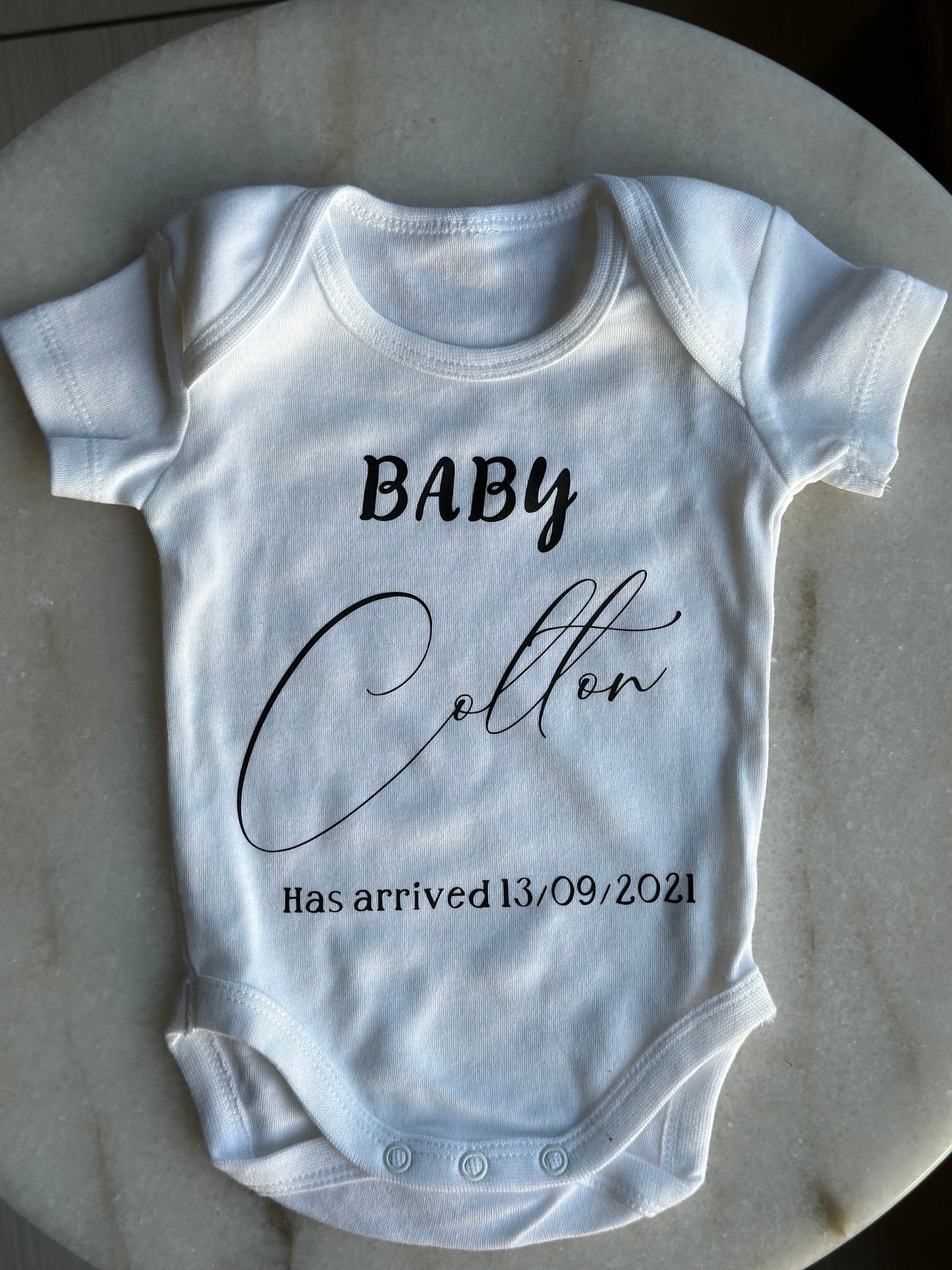 baby personalized onesie,Baby Personalised Bodysuit Pregnancy Announcement | arrival  Baby Bodysuit | Personalised Baby Name Bodysuit |