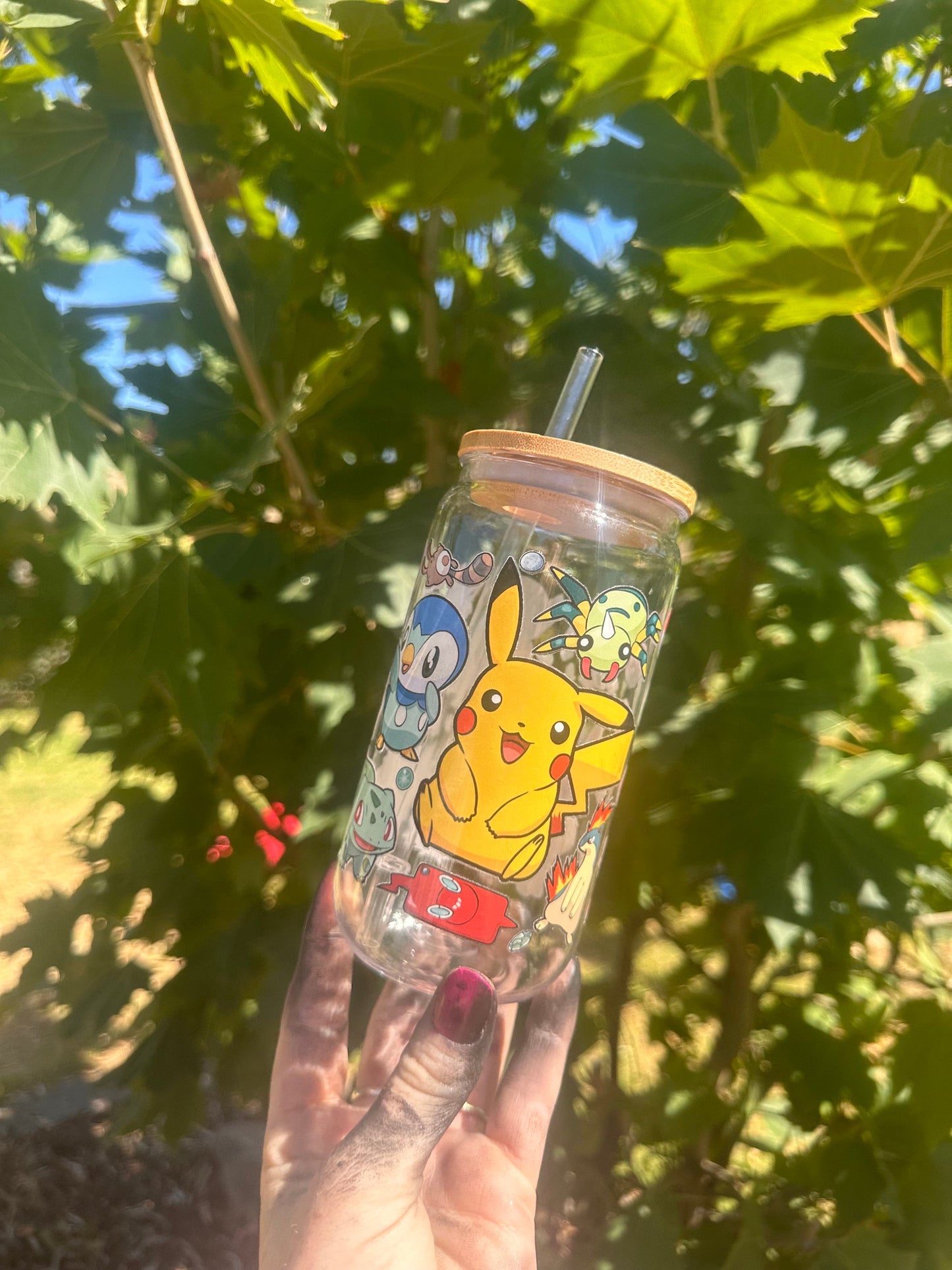 Acrylic Libby cup 16 oz Pokemon Cup with Straw Acrylic cup wont break Australian Seller