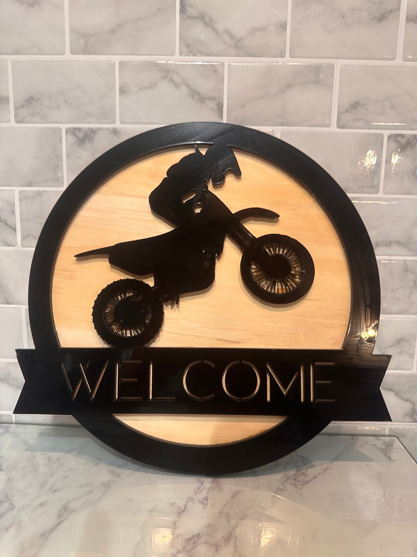 Motorcross welcome sign