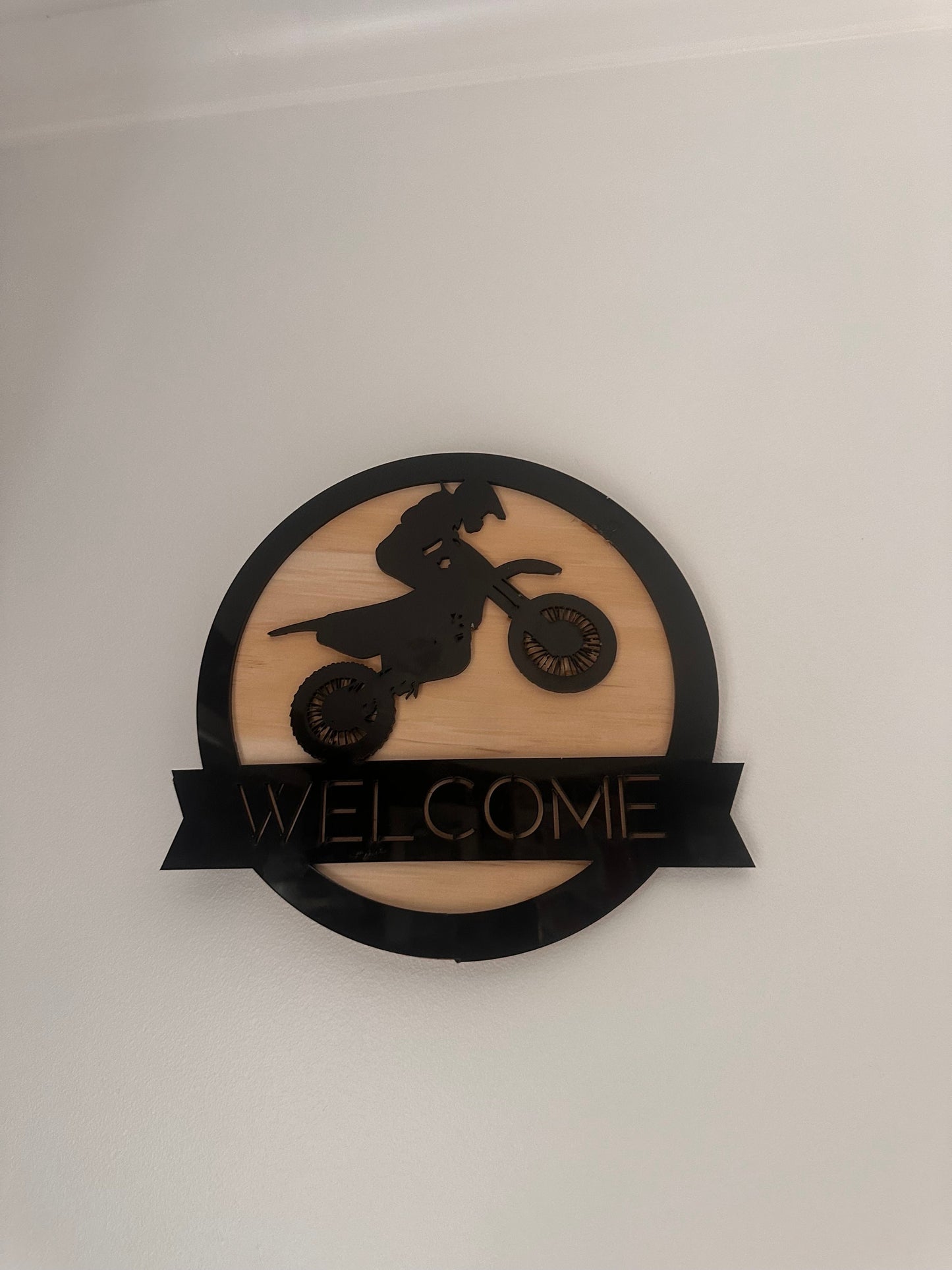 Motorcross welcome sign