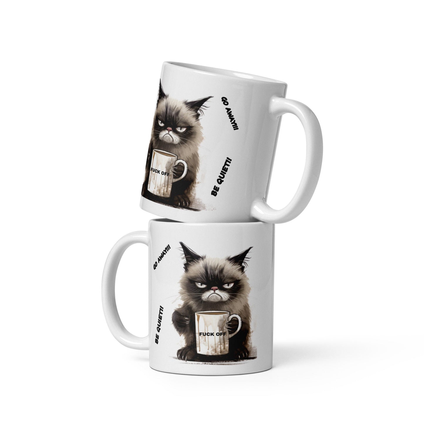 Grumpy cat mug White glossy mug