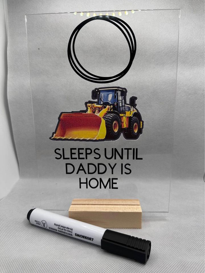 Daddy Fifo Count Down sign custom military design mining work away from home