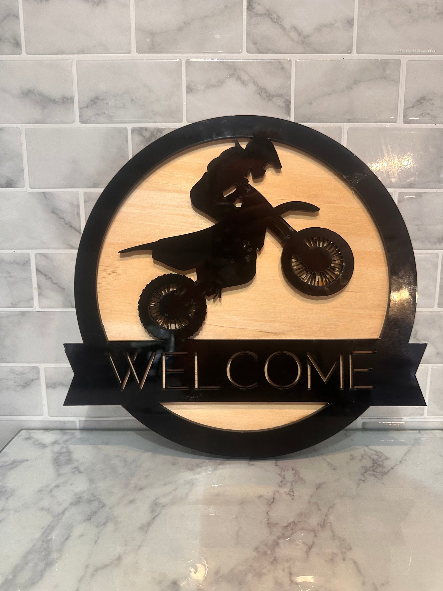 Motorcross welcome sign