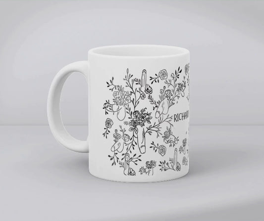 WILLYS AND FLOWERS MUG Personalised